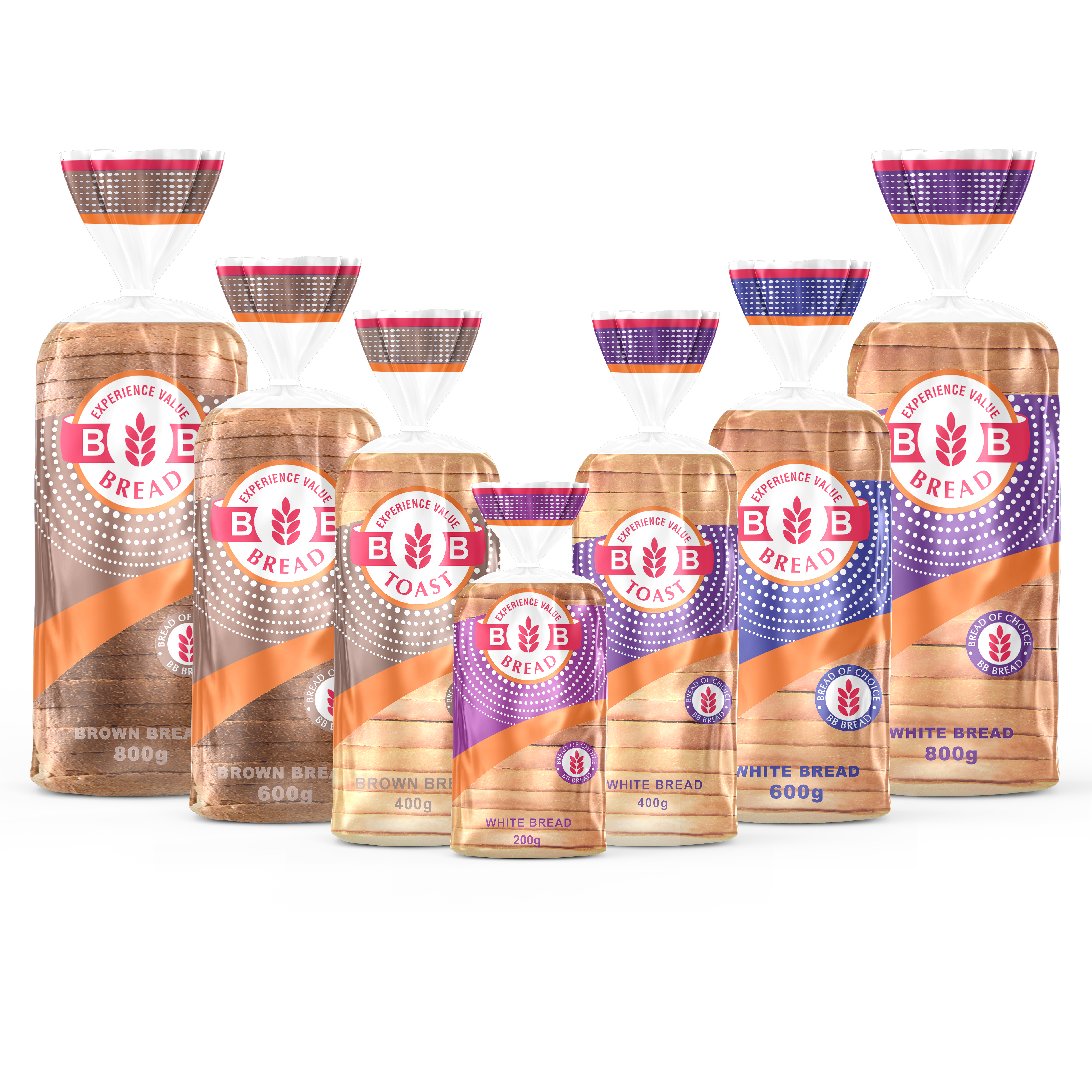 Combination of BB Bread products